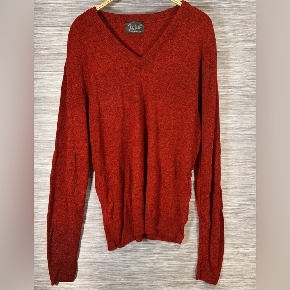 VTG John Weitz Men's M Sweater Red Made In  USA